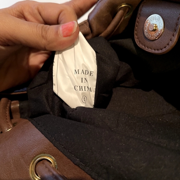 Authentic imported nylon bag blue and brown - Picture 11 of 15